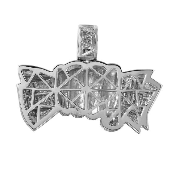 14KT White Gold 3.17ctw Money Diamond Pendant L1502 - Picture 3 of 3